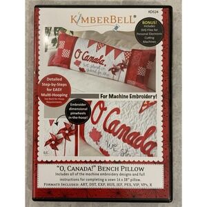 2016 KIMBERBELL O, CANADA! BENCH PILLOW EMBROIDERY CD # KD524
